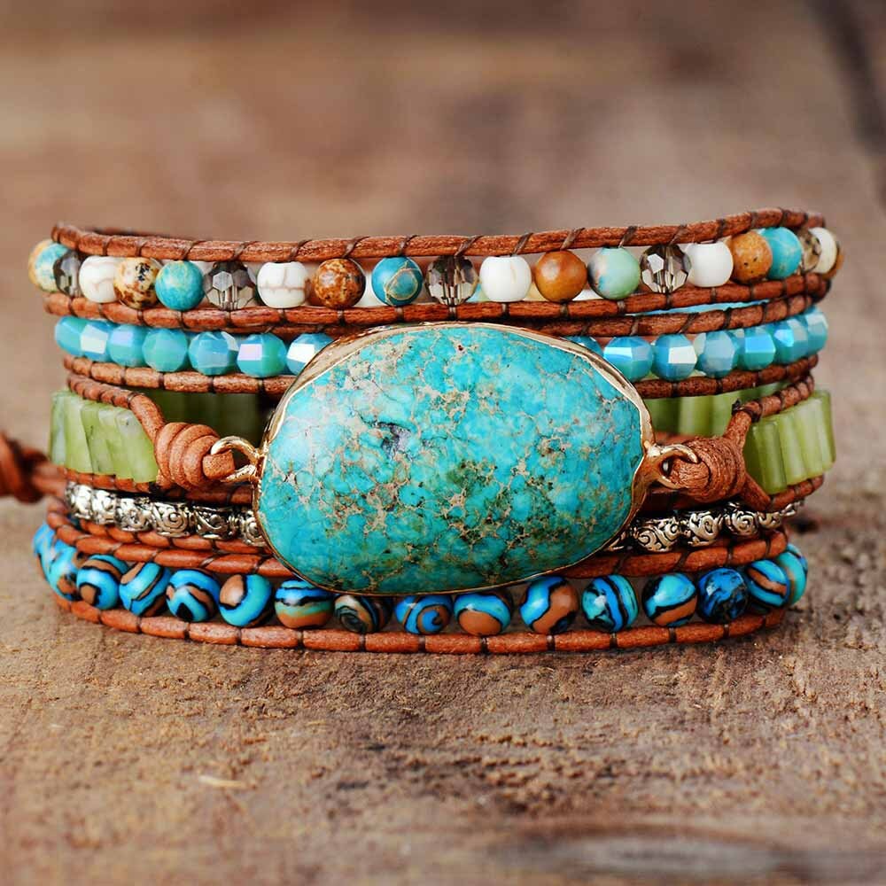 Leather Cuff Gifts For Her Chakra Jewelry Bracelets Women Bracelet For Anxiety Balance Meditation Anxiety Relief Band