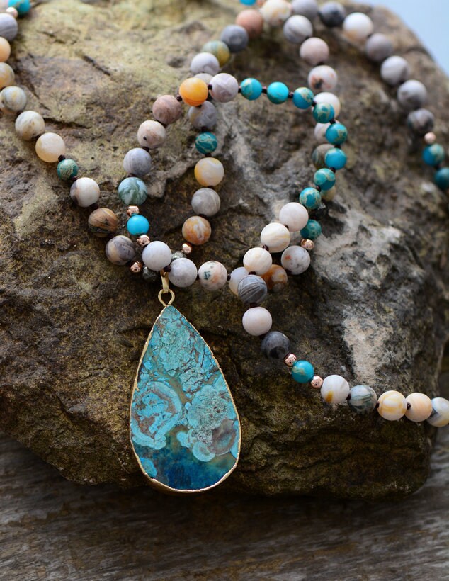 Meditation Necklace Meditation Jewelry Manifestation Boho Birthday Gift Mothers Day Gift