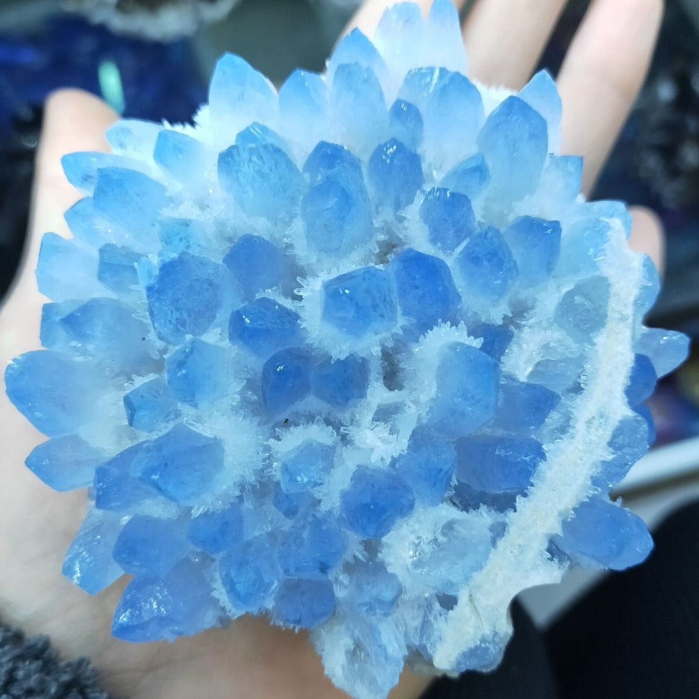 Blue Crystal Quartz Blue Crystal Natural Blue Crystal Raw Quartz Crystal Raw Crystals Rare Beautiful Phantom Quartz Natural Blue Quartz