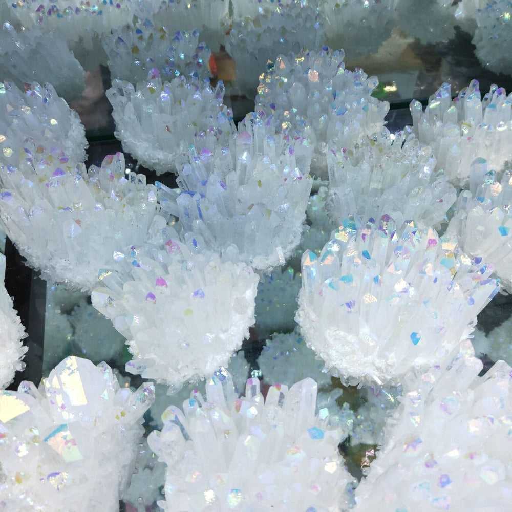 Natural Aura Crystal Cluster Quartz Healing Energy Decor