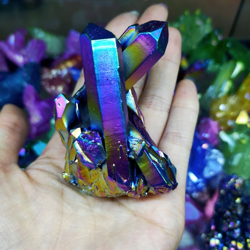 Rainbow Flame Quartz Quartz Crystal Phantom Quartz