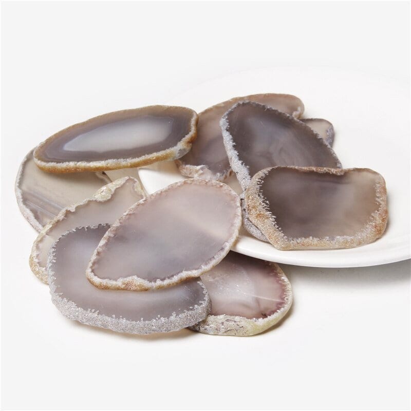 Natural Agates Geode Slice Healing Crystal Sliced Stone