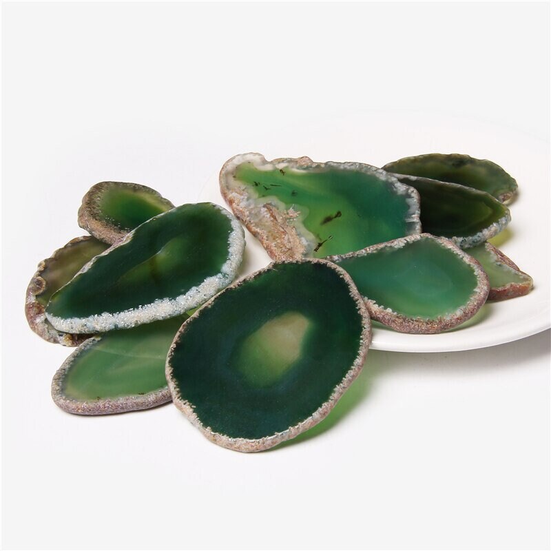 Natural Agates Geode Slice Healing Crystal Sliced Stone