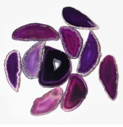 Natural Agates Geode Slice Healing Crystal Sliced Stone