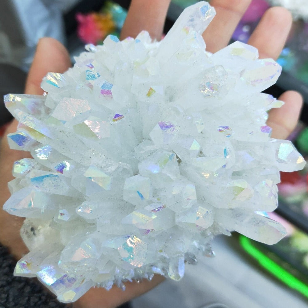 Natural Aura Crystal Cluster Quartz Healing Energy Decor
