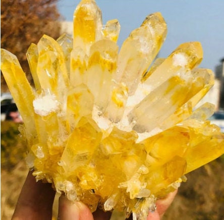 Natural Crystal Manifestation Stones Healing Specimen Crystal Quartz Crystal Cluster Crystal Clear Rock
