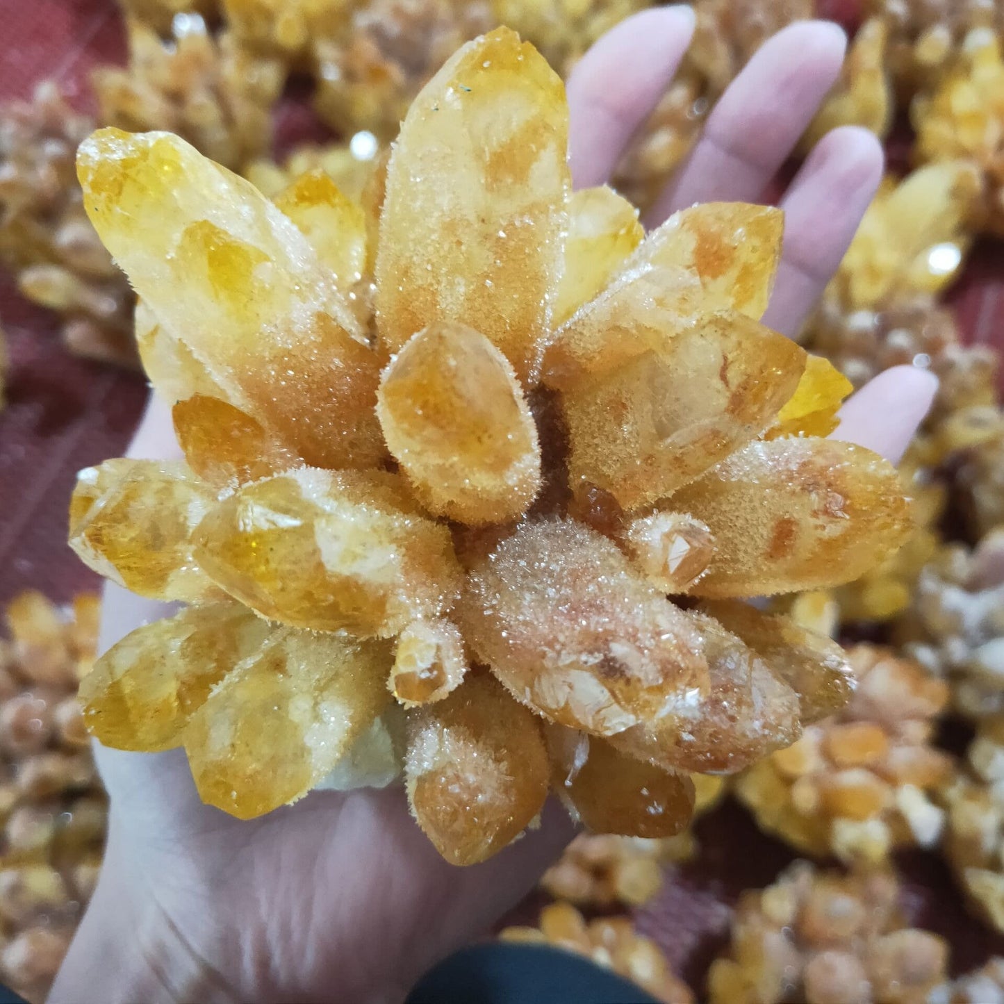 Natural Citrine Phantom Quartz Crystal For Positivity Optimism