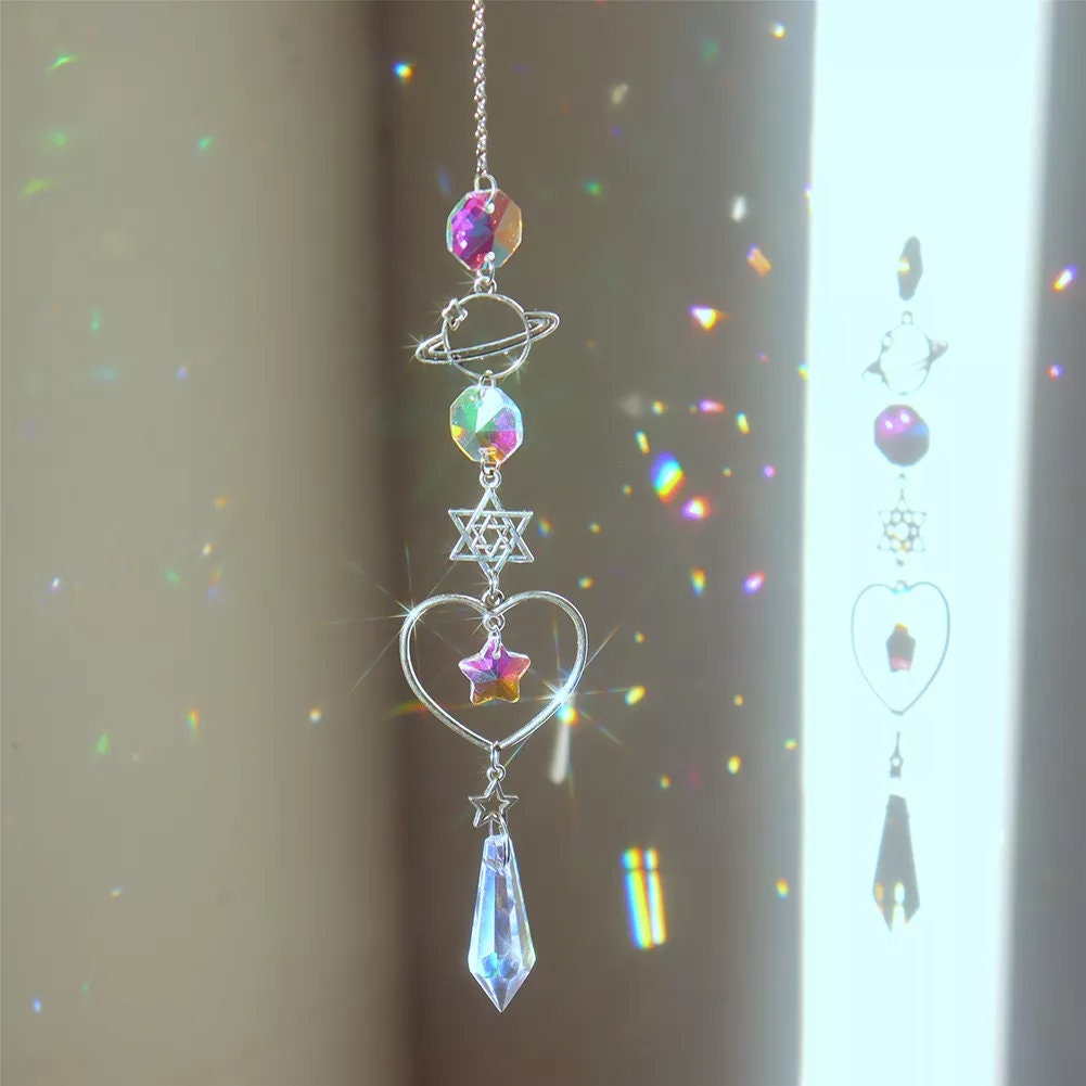 Dream Catcher Diamond Prisms Crystal Wind Chime Crystal