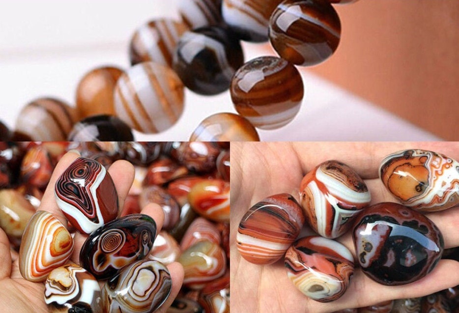 Natural Smooth Madagascar Agate Stone Healing Specimen