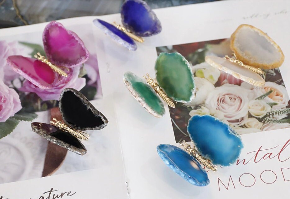 Healing Stone Crystals Christmas Gift Butterfly Stones Butterfly Stone Agate Quartz