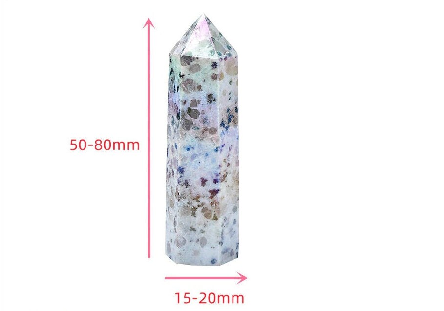 Natural Aura Kiwi Jasper Quartz Crystal Healing Stone