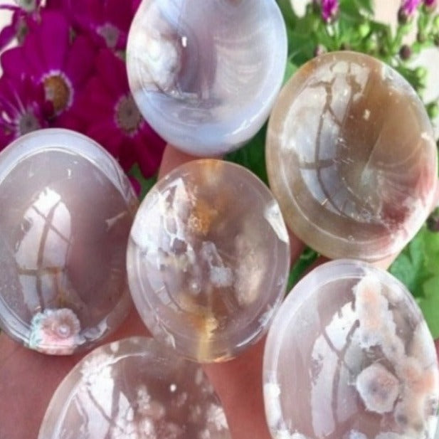 Trinket Dish Small Bowl Sakura Flower Agate Reiki