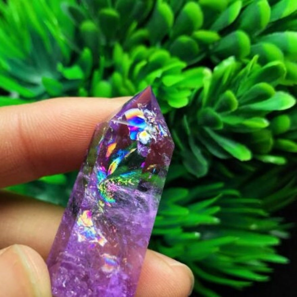 Rainbow Wand Point Ornaments Natural Crystal Home Decoration Home Decor Healing Stones