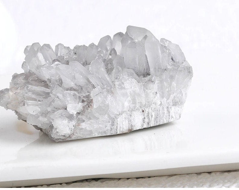 Natural Clear Raw Crystals Obelisk Quartz Cluster Healing Stone