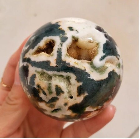 Moss Agate Ball Manifestation Stones Healing Crystal Crystals Chakra Crystal Quartz Crystal Ball Christmas Gift