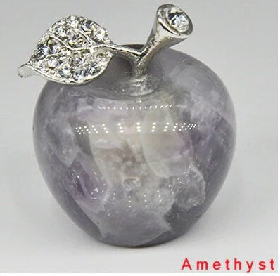 Apple Figurine Natural Stones Home Décor Healing Crystal Quartz
