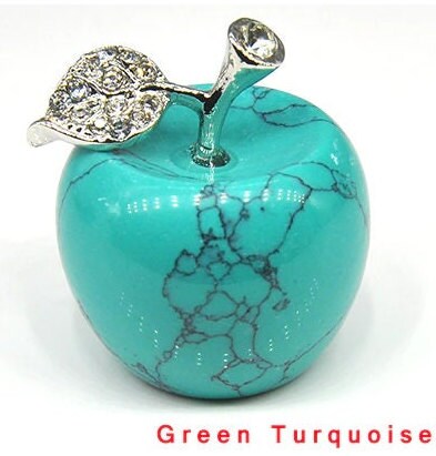 Natural Engraved Sculpture Apple Figurine Stones Quartz