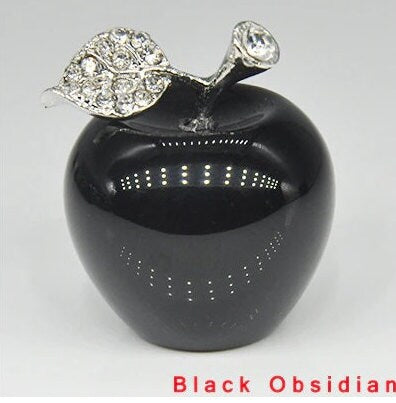 Natural Engraved Sculpture Apple Figurine Stones Quartz