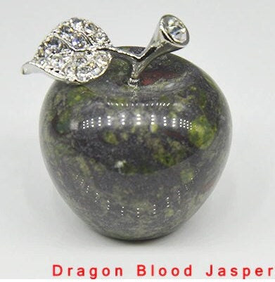 Natural Engraved Sculpture Apple Figurine Stones Quartz