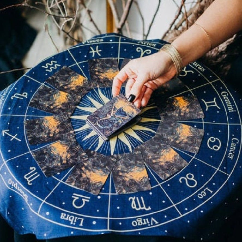 Zodiac Wheel Zodiac Cloth Zodiac Astrology Witchcraft Supplies Witchcraft Decor Wall Hanging Decor Tarot Tapestry