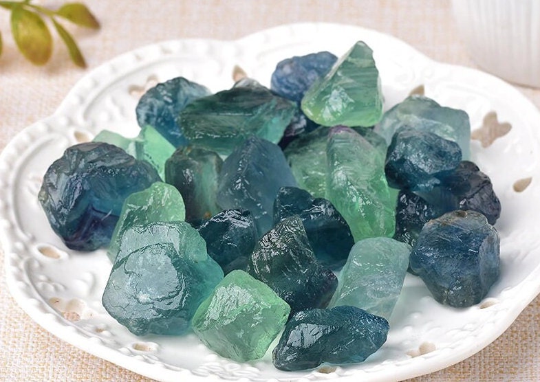 Home Decor Healing Quartz Green fluorite Green Crystals Energy Stone DIY Jewelry Gift Crystal Stone