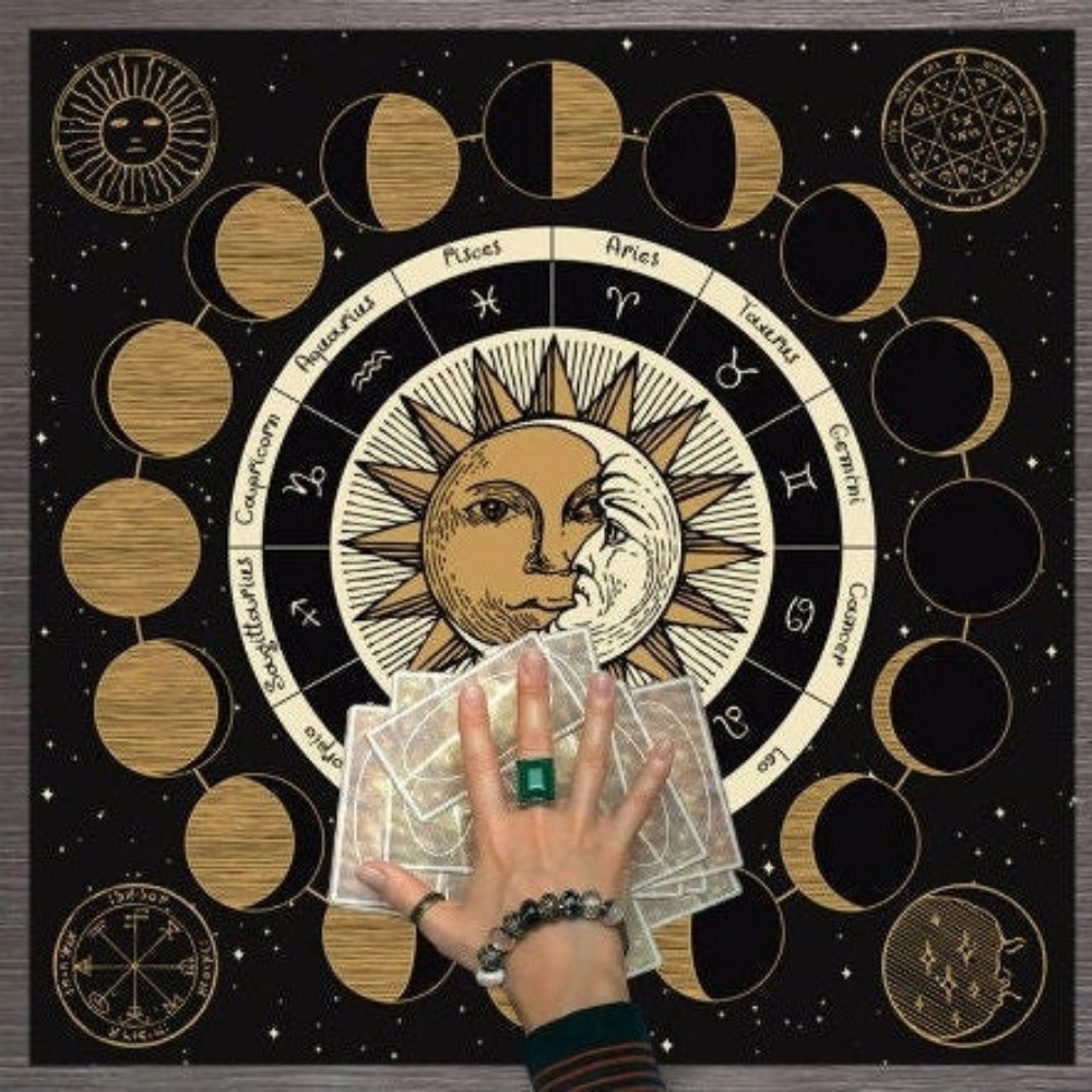 Zodiac Tarot Cloth Zodiac Decor Gift Zodiac Astrology Witchcraft Supplies Witchcraft Decor