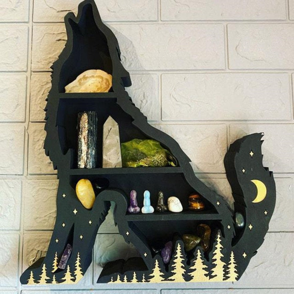 Wooden Shelves Valentines Gift Valentines Day Gift Natural Gems Display Livingroom Decor Home Decoration