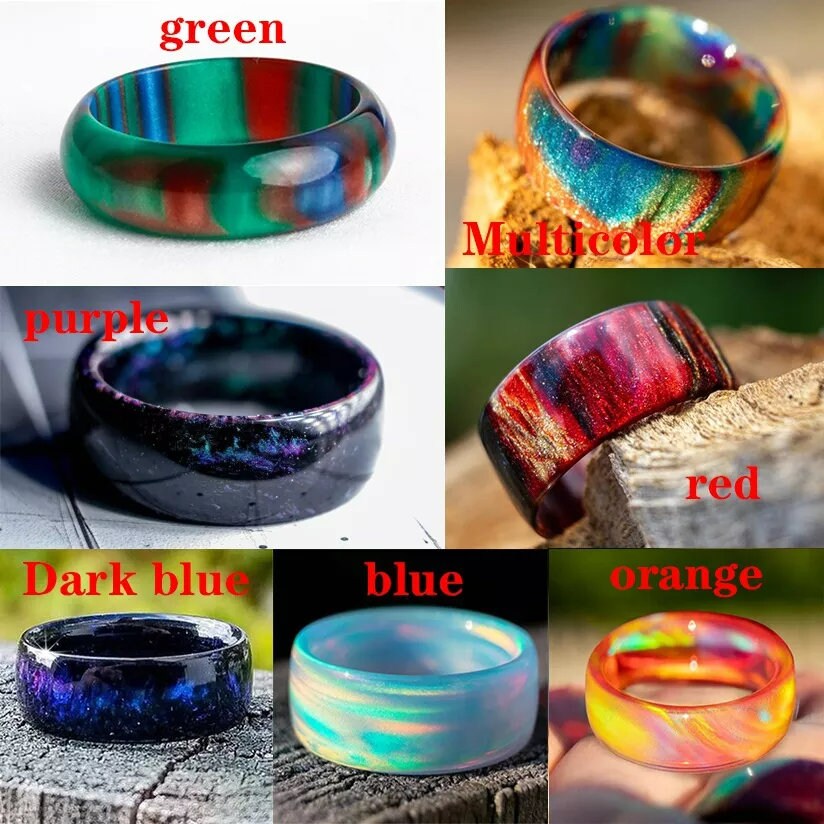 Natural Rainbow Iridescent Color Changing Energy Opal Ring