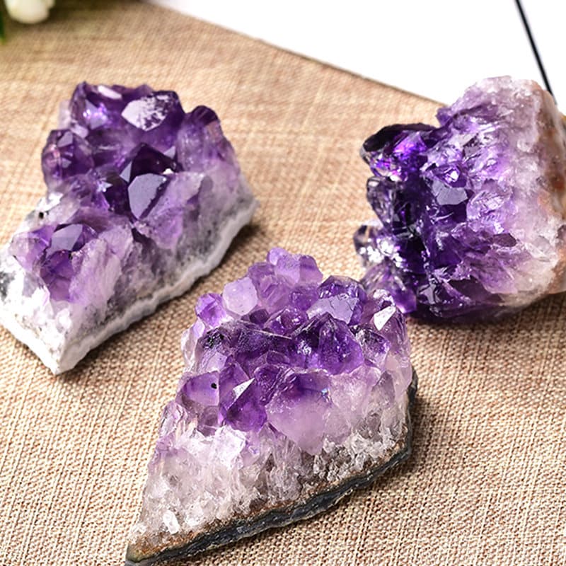 Natural Amethyst Home Decor Healing Stone Feng Shui Stone Energy Mineral Crystal Cluster Christmas Gift