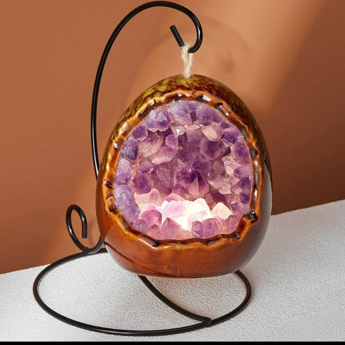 This authentic crystal lamp would be a beautiful addition to your home. We have several options to choose from. Our Rose Quartz Lamp is known to bring you lasting love, Our Amethyst Lamp is known to bring good energy throughout the day and night. Other variations include Citrine, Aventurine and Red Agate. These Crystal Lamps are great as Anniversary Gifts, Valentine's Day Gifts, Birthday Gifts, or Christmas for your friends and family!