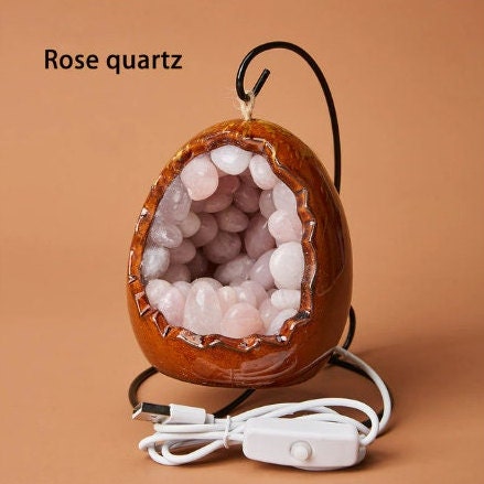 This authentic crystal lamp would be a beautiful addition to your home. We have several options to choose from. Our Rose Quartz Lamp is known to bring you lasting love, Our Amethyst Lamp is known to bring good energy throughout the day and night. Other variations include Citrine, Aventurine and Red Agate. These Crystal Lamps are great as Anniversary Gifts, Valentine's Day Gifts, Birthday Gifts, or Christmas for your friends and family!