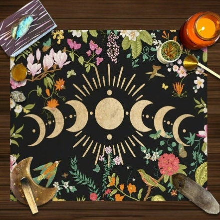 Triple Moon Cloth Tarot Tapestry Tarot Tablecloth