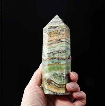 Natural Caribbean Calcite Tower Crystal Therapeutic Energy Quartz