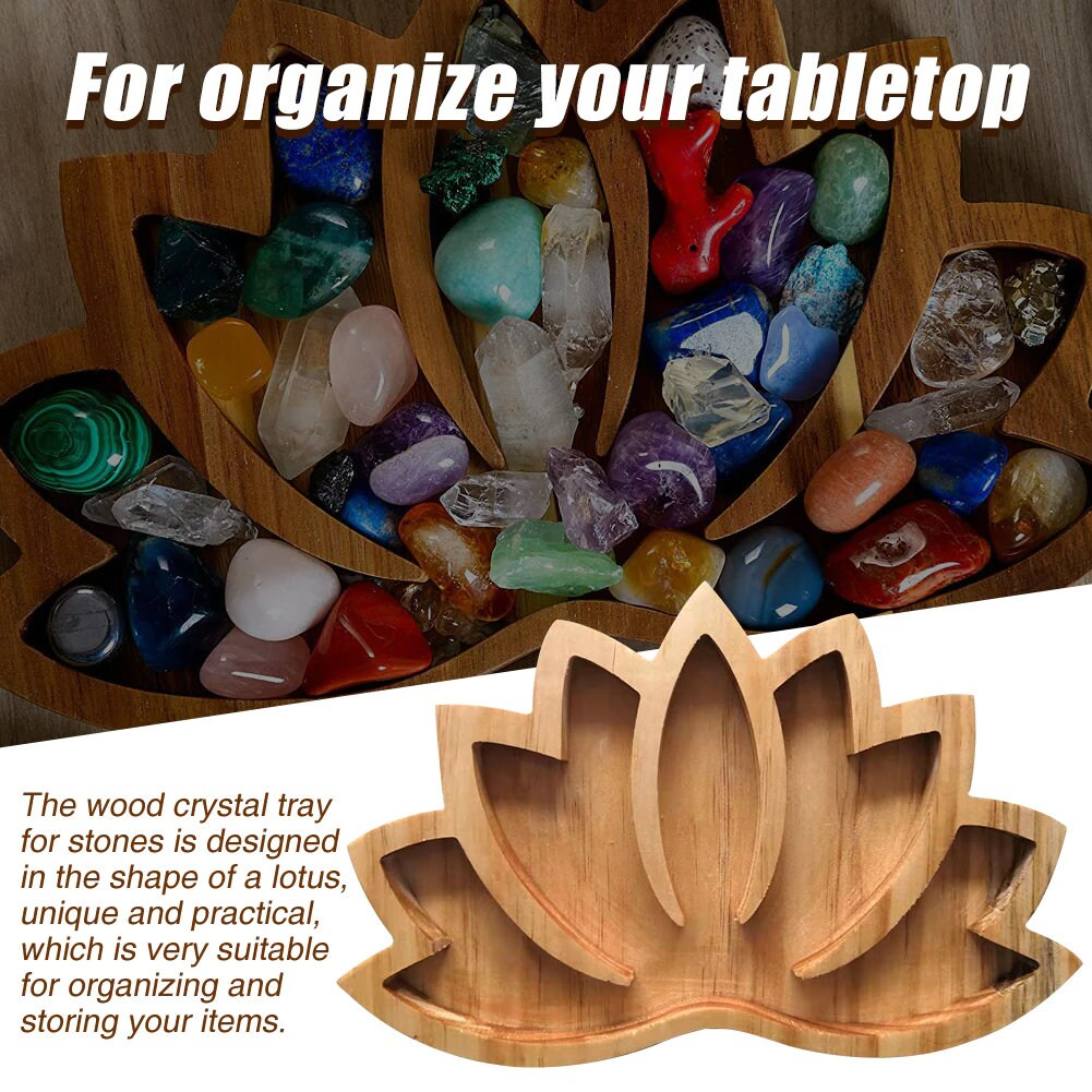 Gem Organizer Crystal Tray Display Storage Box Women Jewelry Box