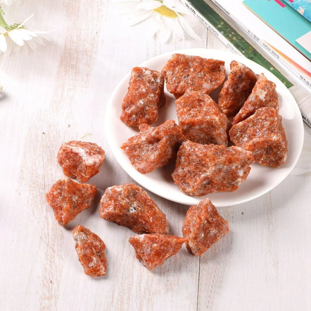 Sunstone Quartz Rare Stone Orange Quartz Office Decor Natural Stone Natural Rough Stone Natural Raw Stone Natural Crystal