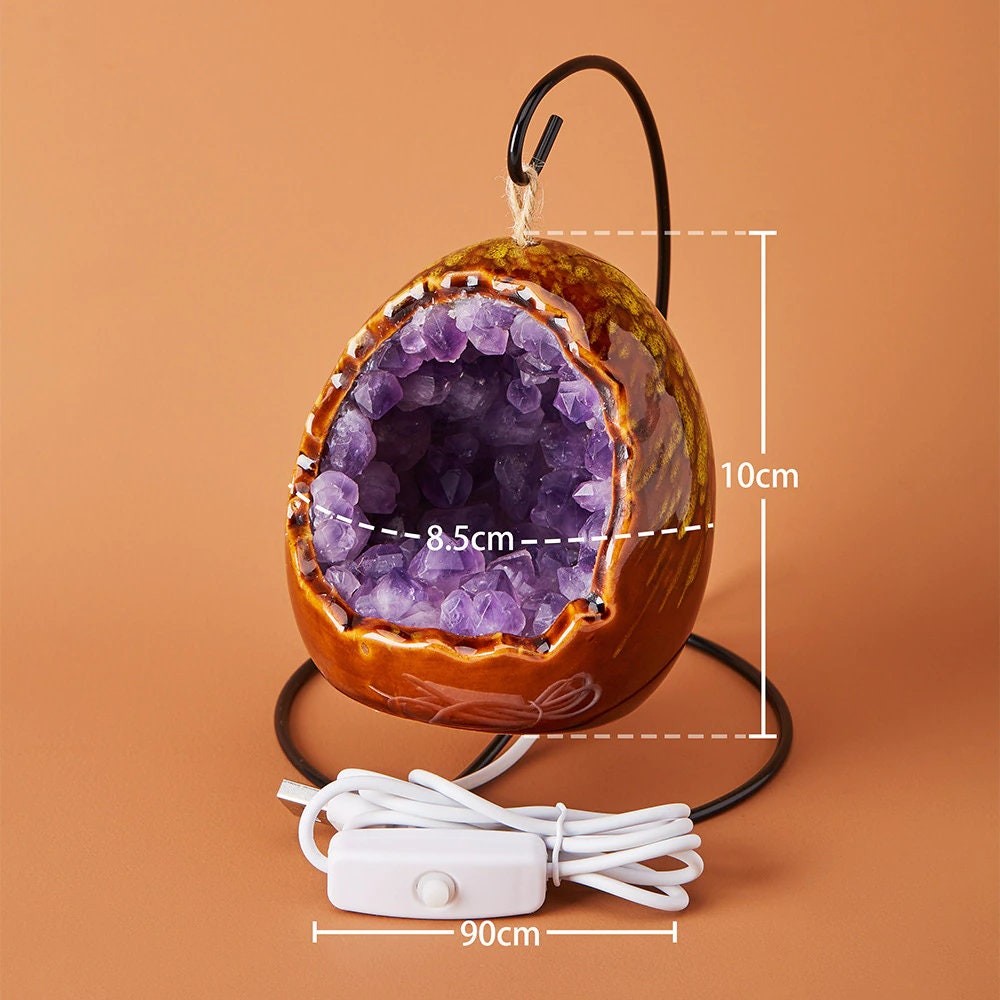 This authentic crystal lamp would be a beautiful addition to your home. We have several options to choose from. Our Rose Quartz Lamp is known to bring you lasting love, Our Amethyst Lamp is known to bring good energy throughout the day and night. Other variations include Citrine, Aventurine and Red Agate. These Crystal Lamps are great as Anniversary Gifts, Valentine's Day Gifts, Birthday Gifts, or Christmas for your friends and family!