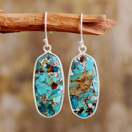 Women Jewelry  Women Gifts  Women Earring  Silver Earring  Natural Turquoises Stone  Natural Turquoises  Natural Stones  Natural Stone Earing  Natural Stone  Natural Raw Stone