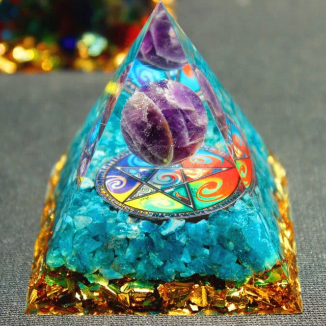 Tiger Eye Natural Orgonite Pyramid Healing Crystal For Meditation