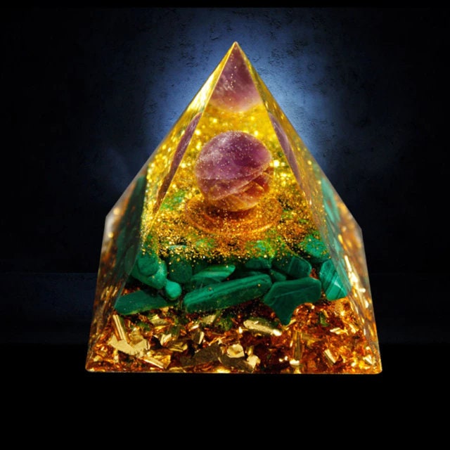 Natural Crystal Gravel Orgonite Healing Crystals Energy Pyramid