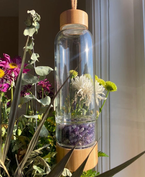 Healing Water Bottle  Healing Crystal  Crystals Chakra  Crystal Quartz  Crystal Cluster