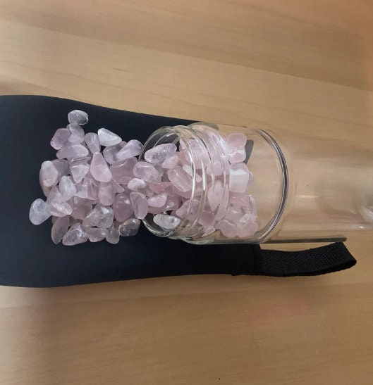 Natural Crystal Quartz Healing Energy Stones Elixir Drink Water Bottle