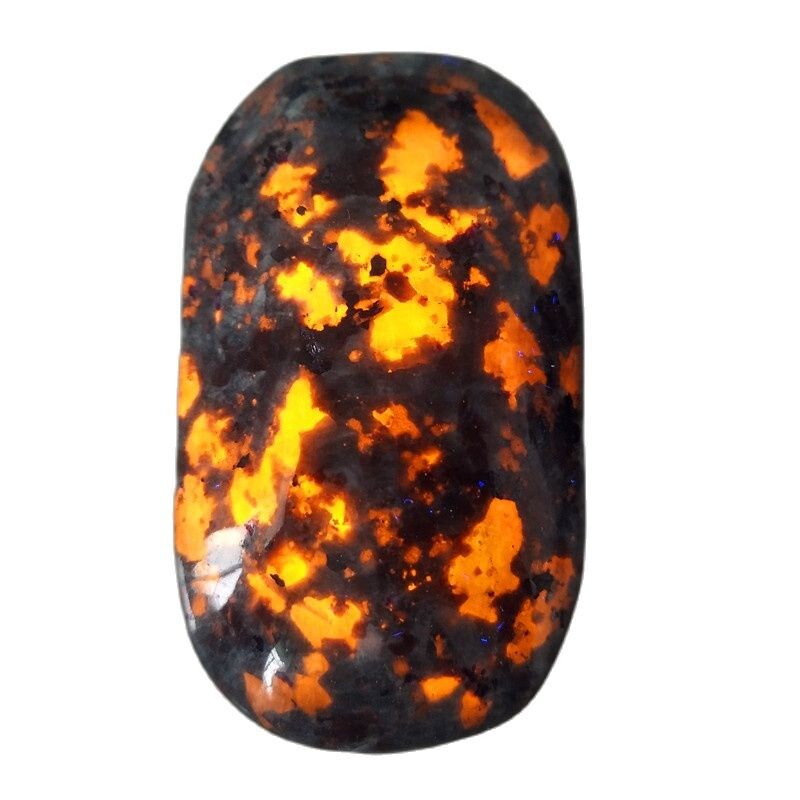 Natural Yooperlite Energy Stone Palm Meditation Powerful Chakra