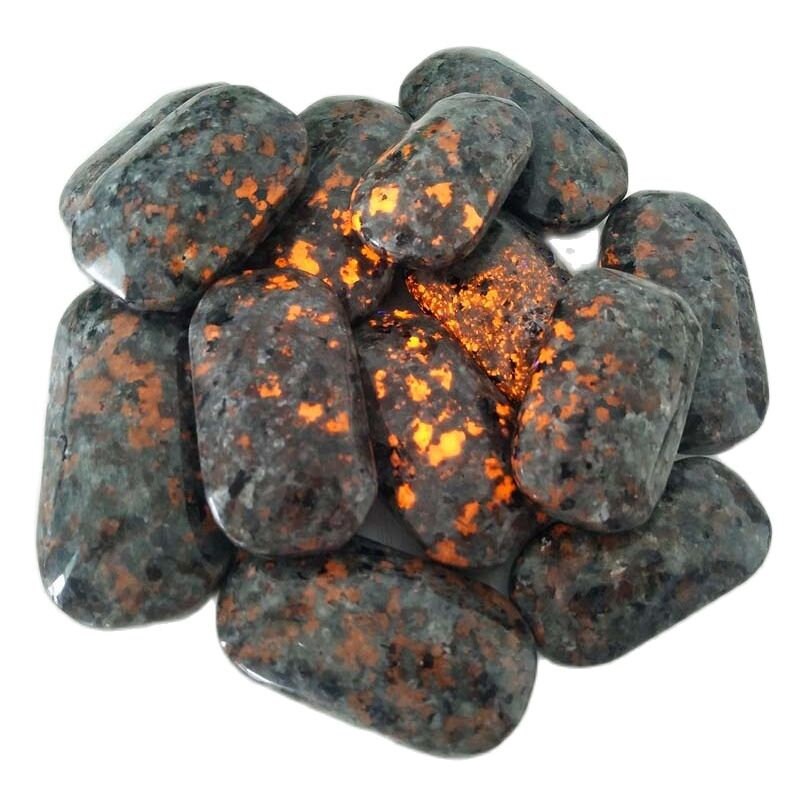 Natural Yooperlite Energy Stone Palm Meditation Powerful Chakra