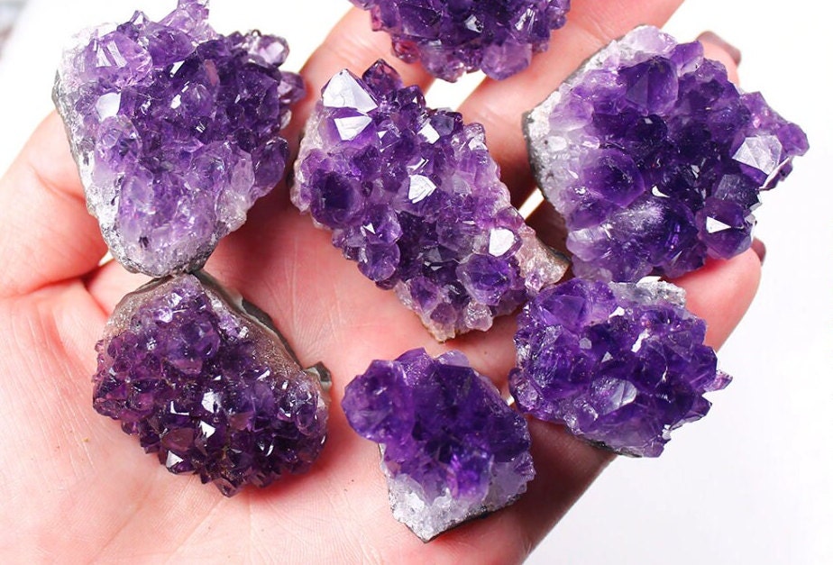 Natural Raw Rough Amethyst Quartz Purple Crystal Cluster