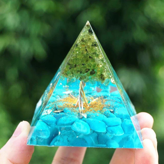 Meditation Stone Natural Pyramid Crystal Tree Of Life