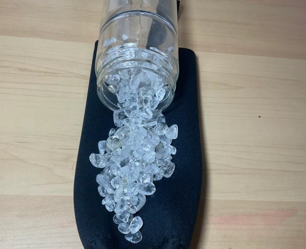 Natural Crystal Quartz Healing Energy Stones Elixir Drink Water Bottle