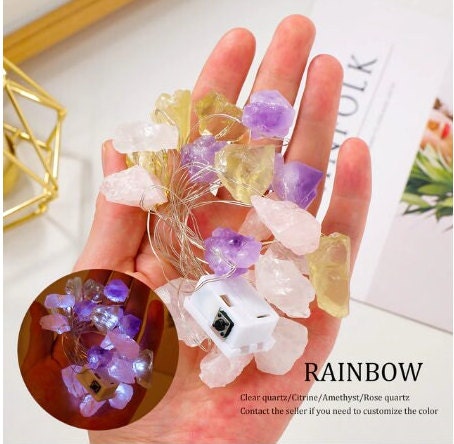 Natural Quartz Crystal Stones Healing Energy Atmosphere Lamps