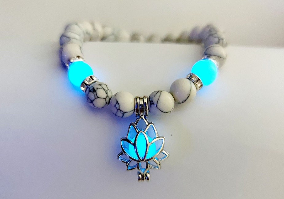 Lotus Charm Bracelet  Healing Bracelet  Gift For her  Gift  Gemstone Bracelet  Crystal Bracelet  Charm Bracelet  Anniversary Gift