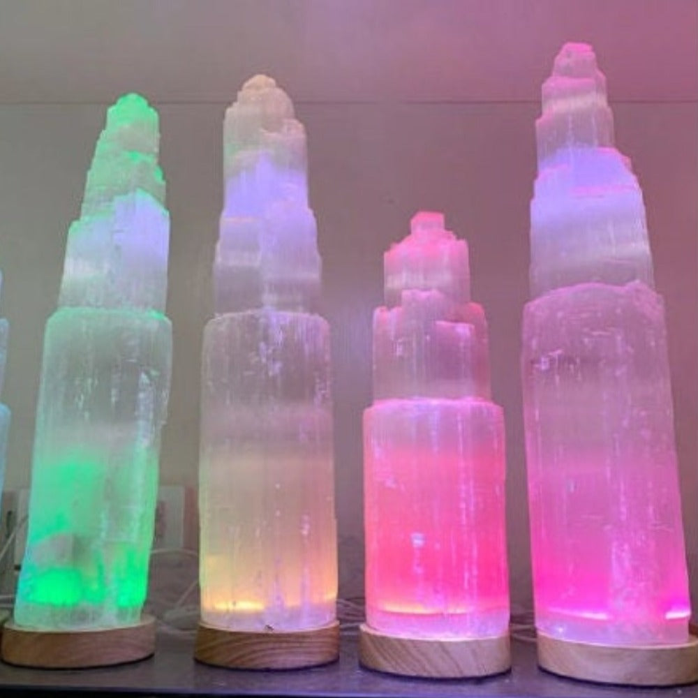 Selenite Gypsum  Selenite Crystal  Purification Crystal  Natural Selenite  Lamps  Healing Crystal