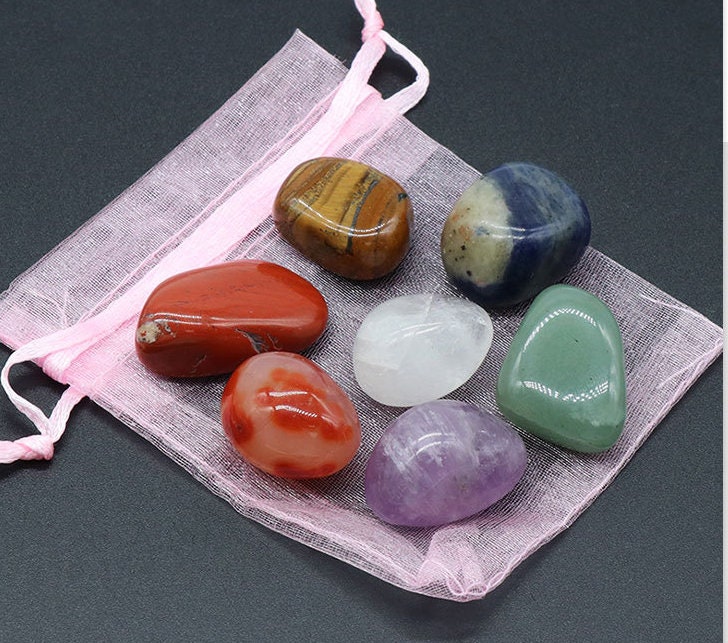 Natural Orgone 7 Chakra Healing Crystals Quartz Necklace Pendant Kit